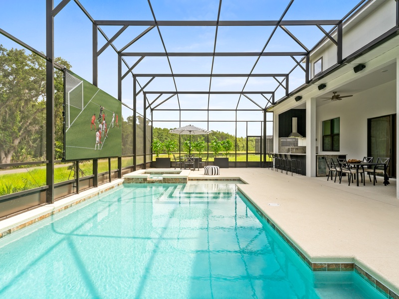 Take a refreshing dip in our swimming pool, perfect for cooling off on warm days.
