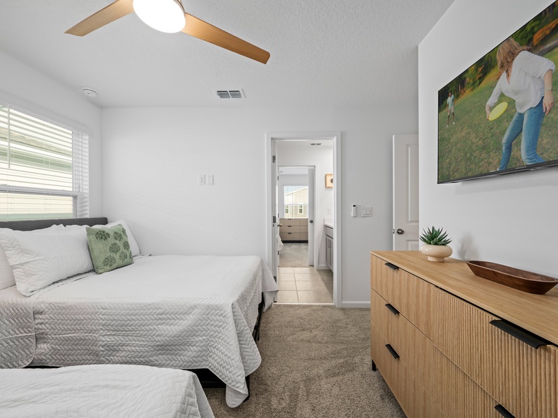 Each bedroom comes with its own TV for your convenience and comfort.