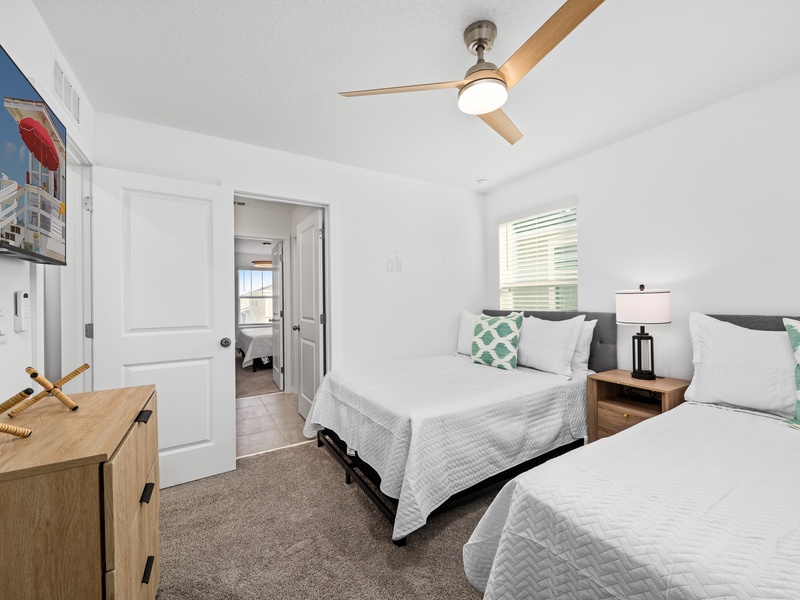 Each bedroom comes with its own TV for your convenience and comfort.