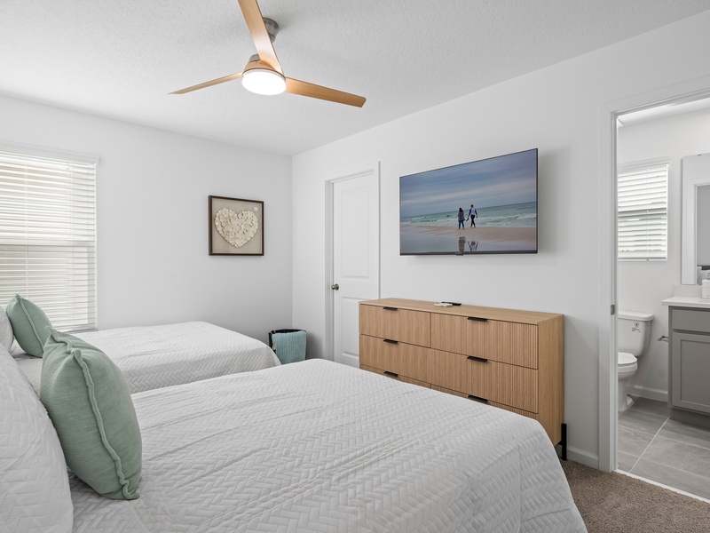 Each bedroom comes with its own TV for your convenience and comfort.