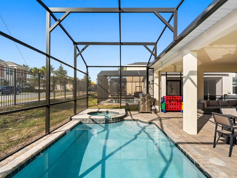 Take a refreshing dip in our swimming pool, perfect for cooling off on warm days.