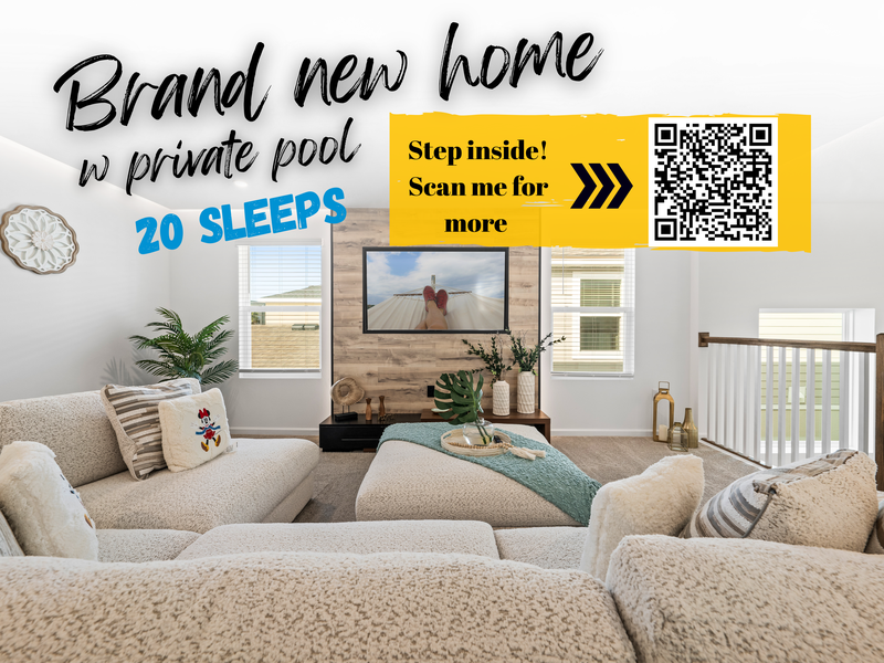 Stay in our brand new 6-bedroom home, perfect for families and children to enjoy together!