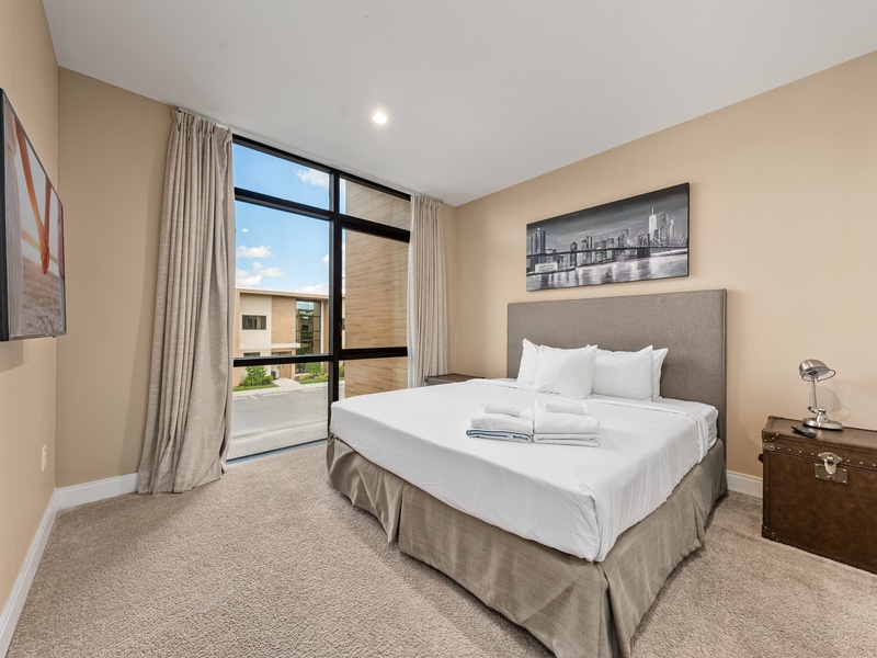 Enjoy a restful night's sleep in our comfortable beds after a day of adventure at the parks.