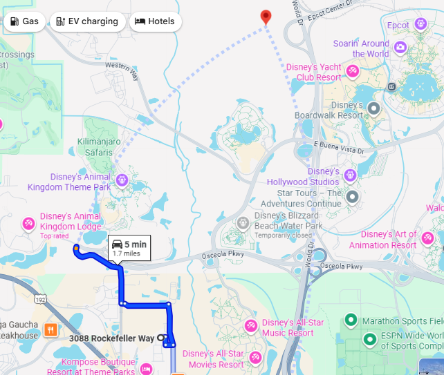 Located within a 5-minute drive from Orlando's most popular attractions.