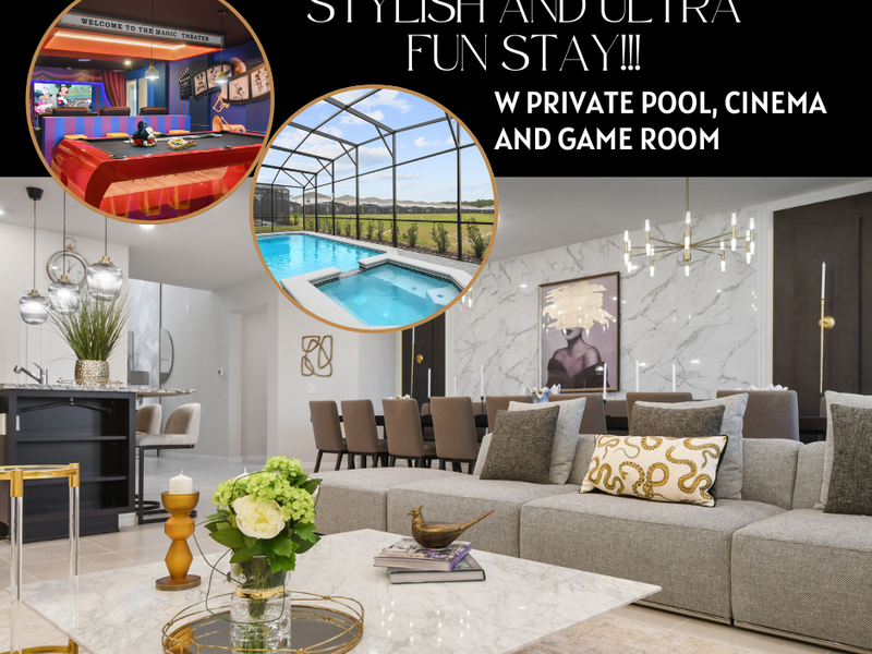 Stay in our ultra-fun home with elegant finishes, perfect for children and adults alike!