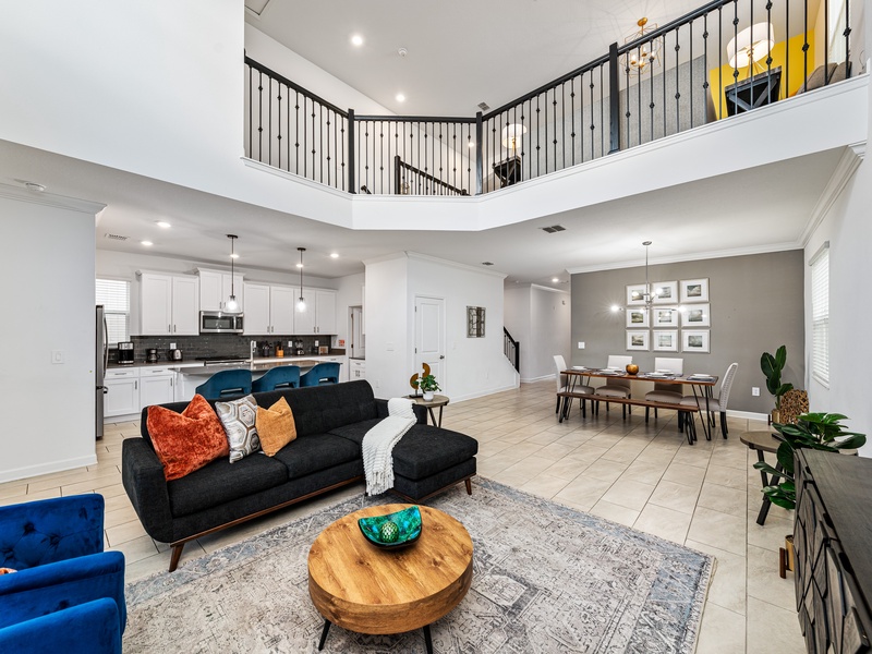 Bright open-concept spaces designed for making wonderful family memories.