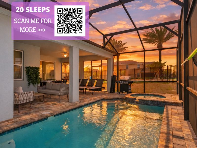 Have an adventurous Orlando escape, perfect for children, with a private pool and themed rooms.