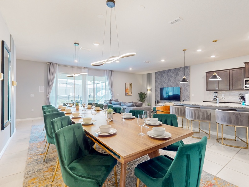 Dining table seats 14