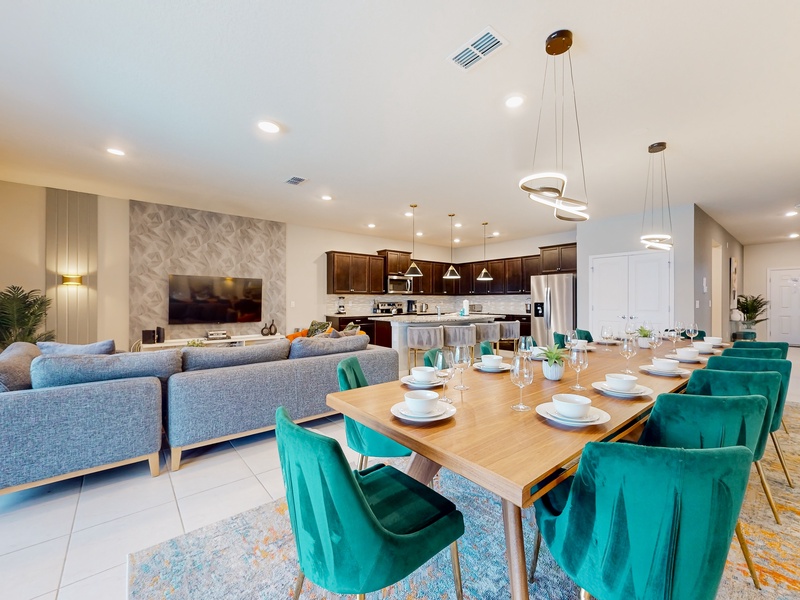 Dining table seats 14