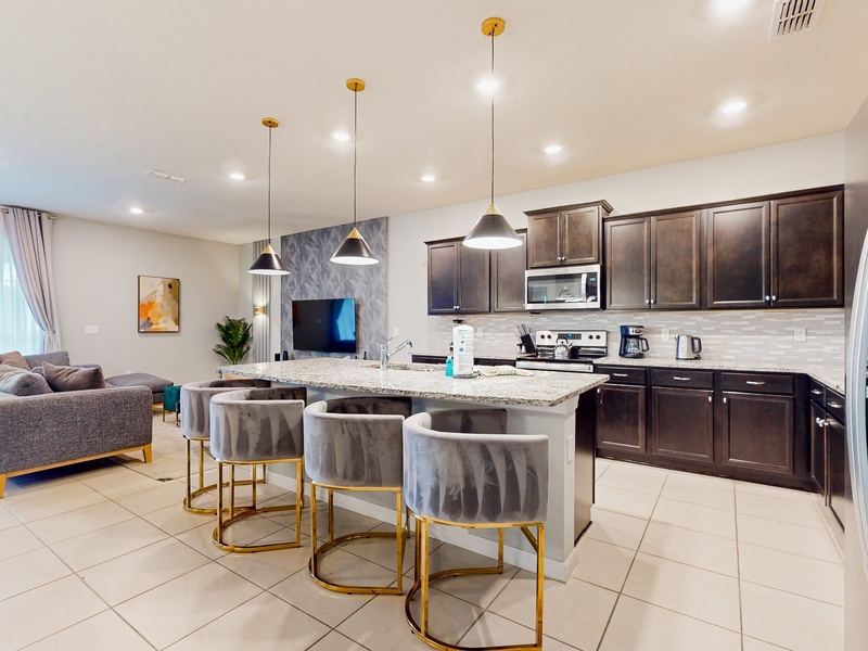 Kitchen island seats 4