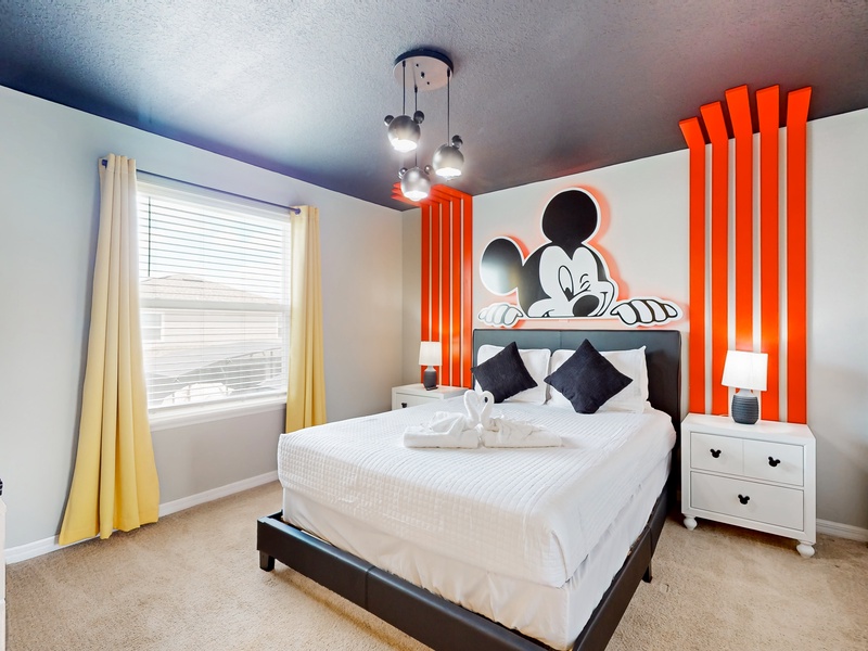 2nd floor additional Queen bedroom with private ensuite & TV located at the back of the home