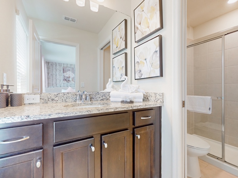 2nd floor Secondary bedroom ensuite with walk in shower