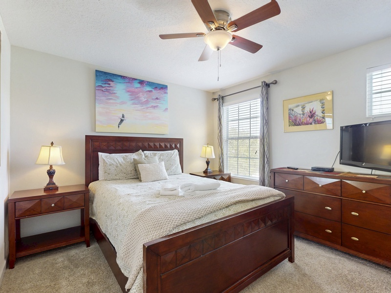 A comfortable bedroom for a peaceful night's rest.