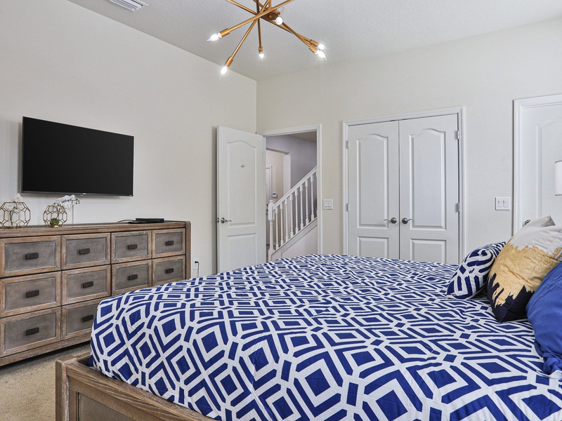 Bedroom #2 - King bedroom, 1st floor with TV and private ensuite that has access to the lanai.