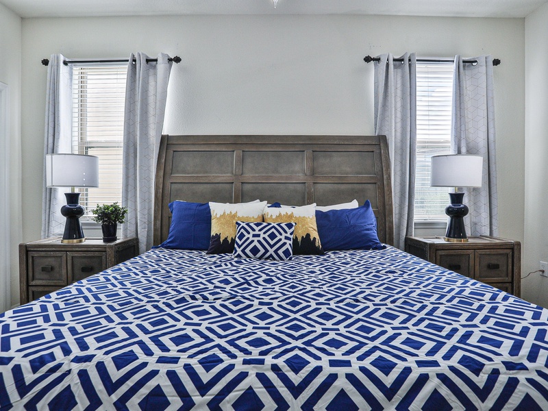 Bedroom #2 - King bedroom, 1st floor with TV and private ensuite that has access to the lanai.