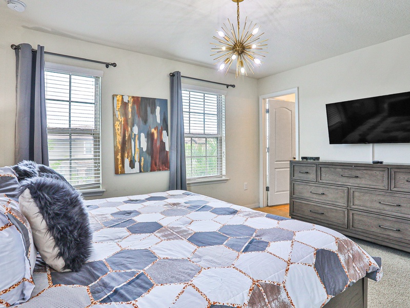 Bedroom #5 - King Bed on 2nd floor with TV & Private ensuite
