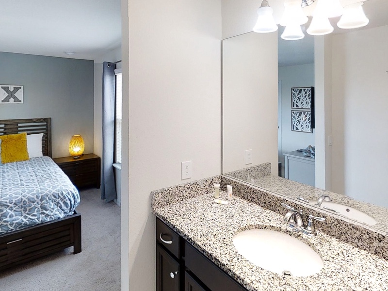 Vanity area in Jack and Jill bathroom for Bedroom #9