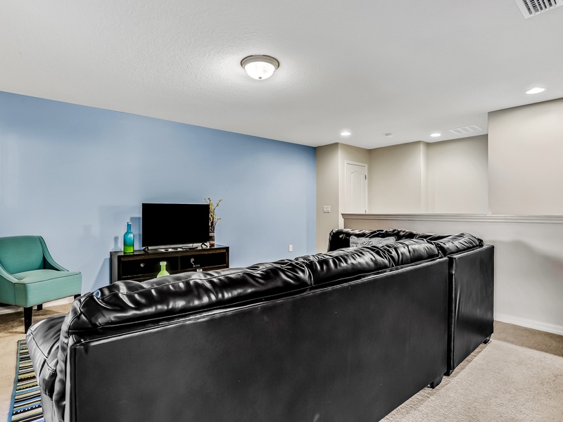 Cozy up on our plush seating, and enjoy a relaxing movie night.