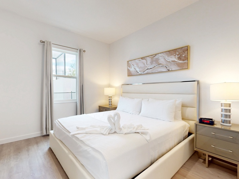 Relax in our high-quality beds after an exciting day at the parks.