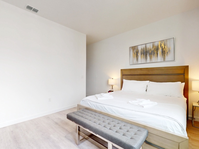 Relax in our high-quality beds after an exciting day at the parks.
