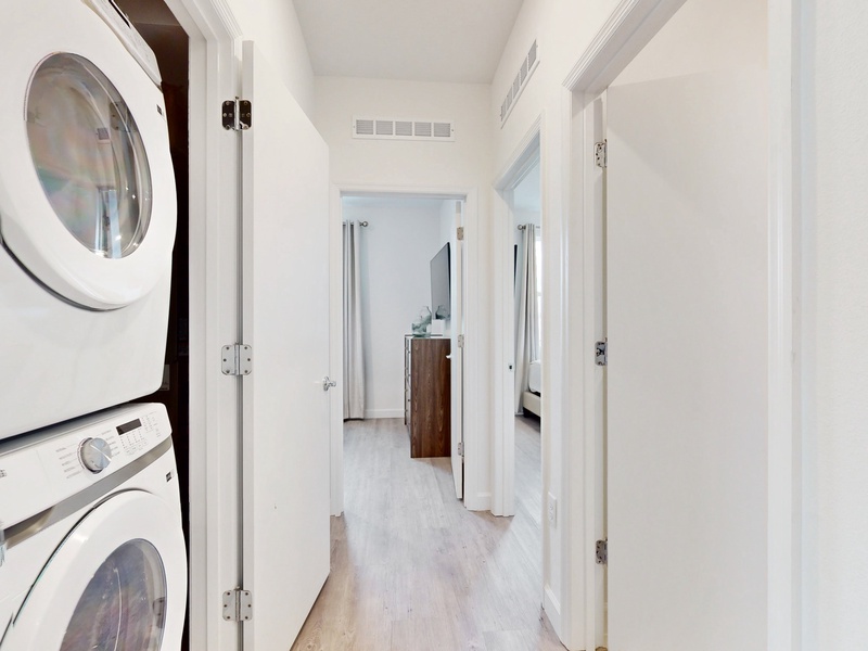 Need to do laundry? There are two laundry rooms on each floor, each equipped with a washer and dryer.