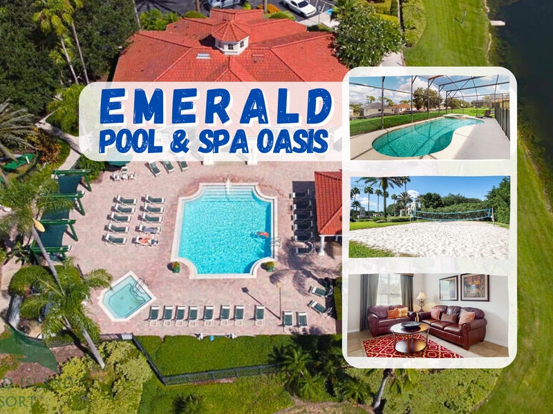 Escape to a peaceful retreat in Emerald Island Resort, just a short 15-minute drive from the parks (traffic permitting)