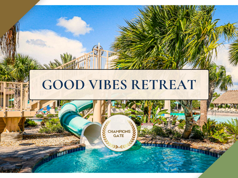 Welcome to Good Vibes Retreat, your stylish Champions Gate escape near Orlando.