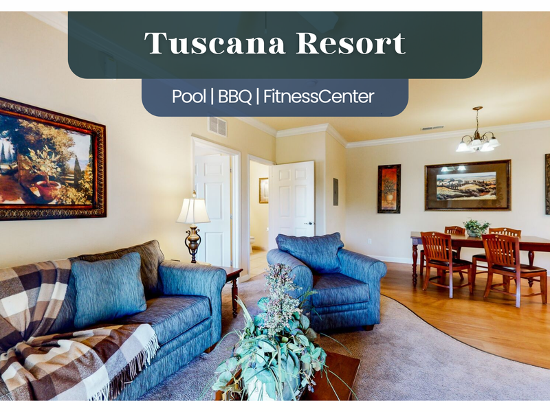 Stay in our comfortable 2-bedroom condo at Tuscana Resort near Orlando