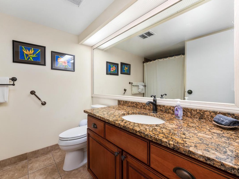 Guest bathroom off kitchen