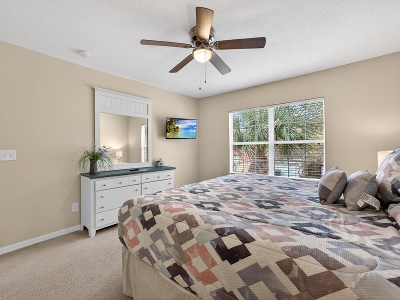 Each bedroom comes with its own TV for your convenience.