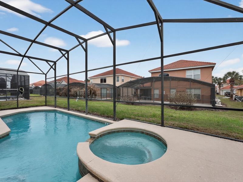 Take a dip in your private pool and spa, ideal for cooling off and soaking up the Florida sun.