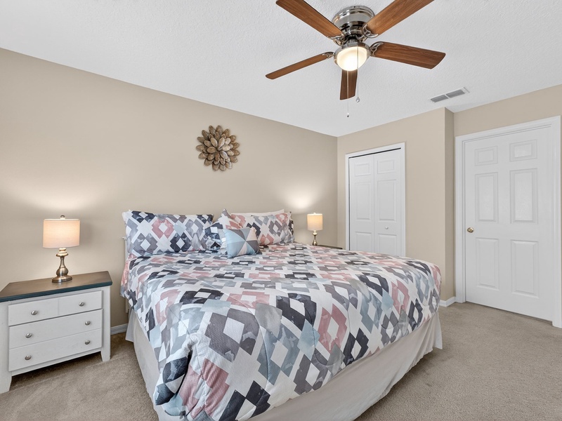 The master bedroom includes a private ensuite bathroom for added comfort and convenience.
