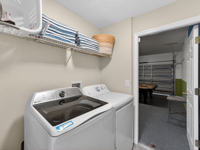 Need to do laundry? There is a washer and dryer at the resort.