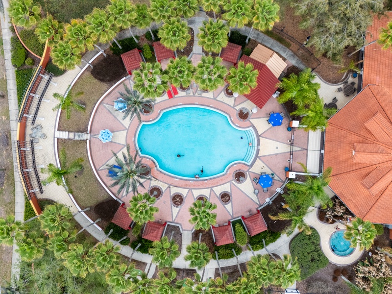 Enjoy the resort-style community pool at Solana Resort, perfect for relaxing and soaking up the Florida sunshine.