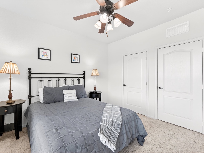 Each bedroom features its own assigned bathroom for added convenience.