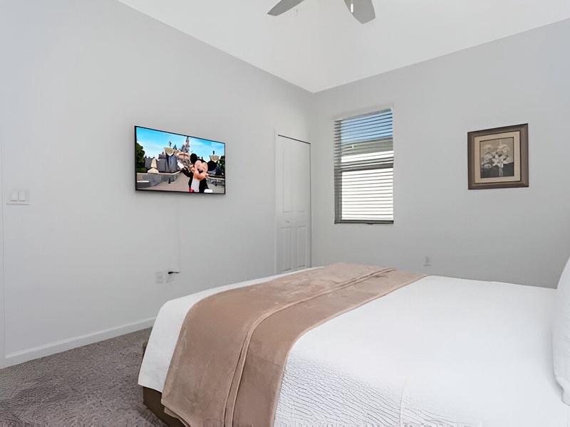 Flat-screen TV in all bedrooms for relaxing entertainment.