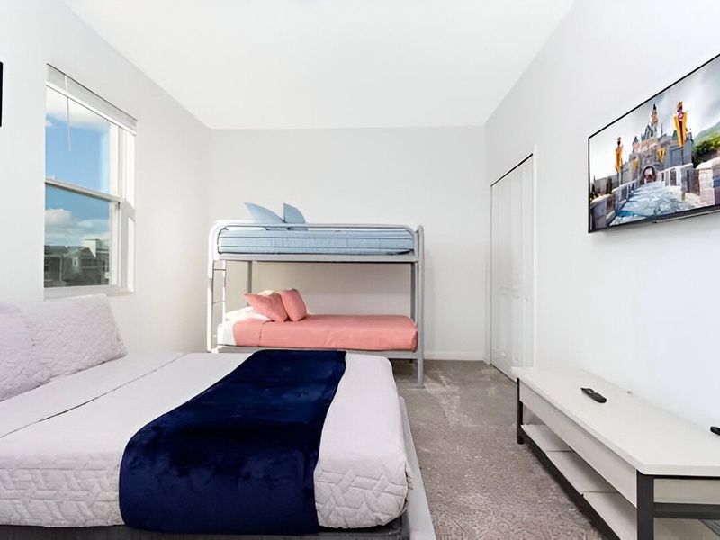 Flat-screen TV in all bedrooms for relaxing entertainment.