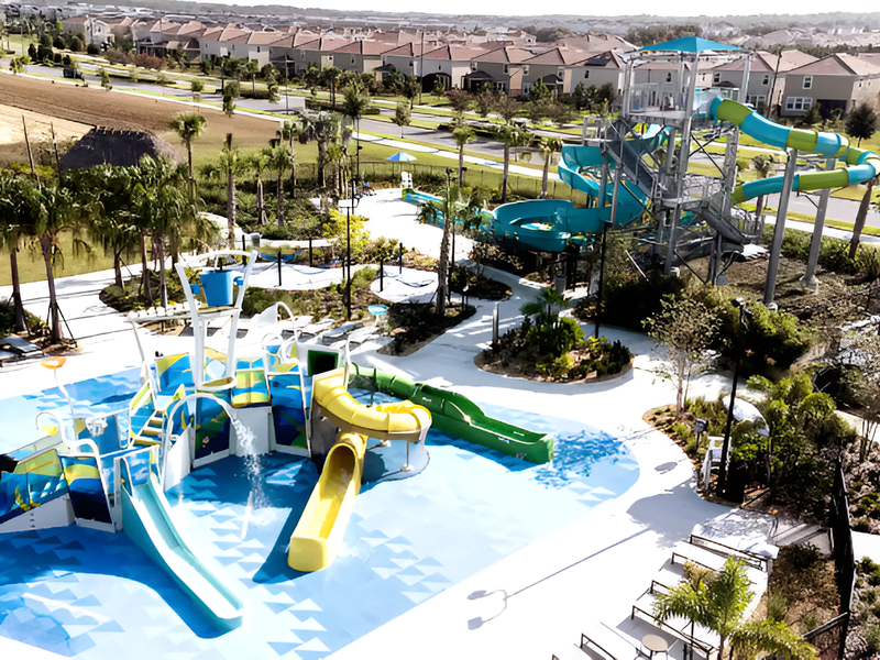 Have your family try out all the water slides available.