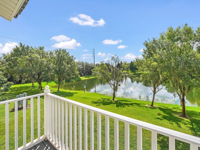 Beautiful lake view from the bedroom balcony!
