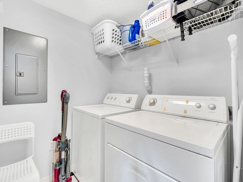 Need to do laundry? There is a washer and dryer at the unit.