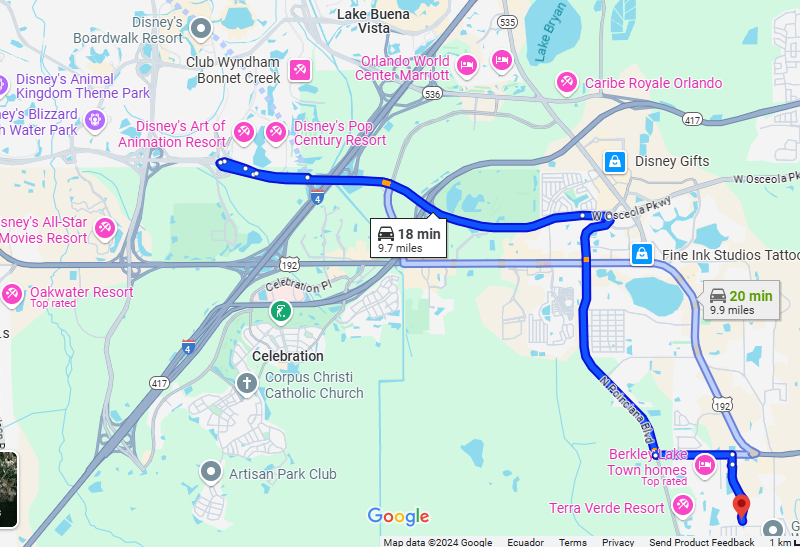 Located a 15-to 20-minute drive from Orlando's top attractions.
