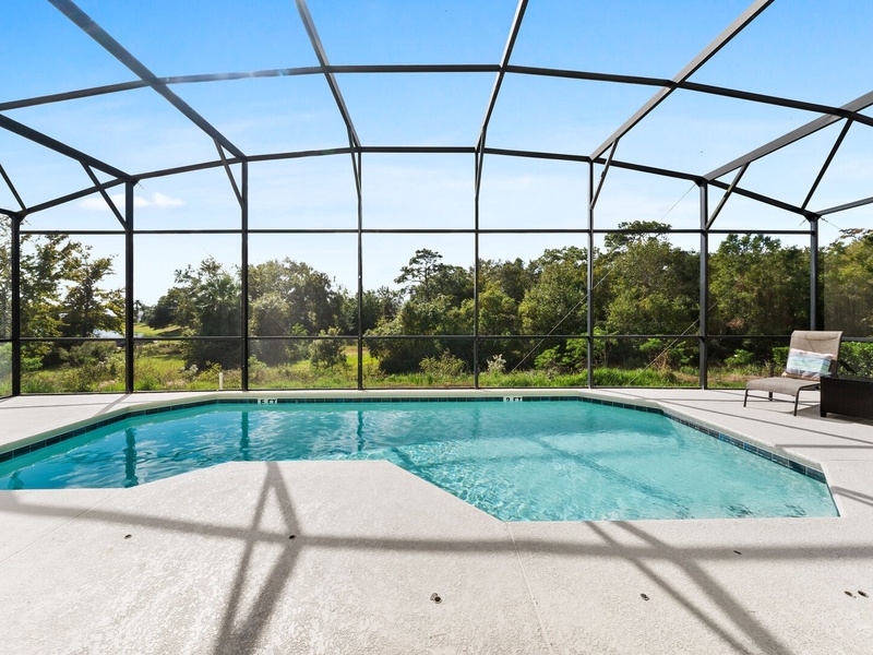 Take a refreshing dip in the private pool!