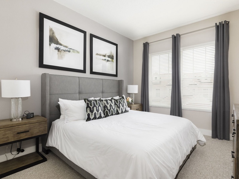 Rest in our High Quality beds, right after a long day in the parks! (which are really close to our home!)