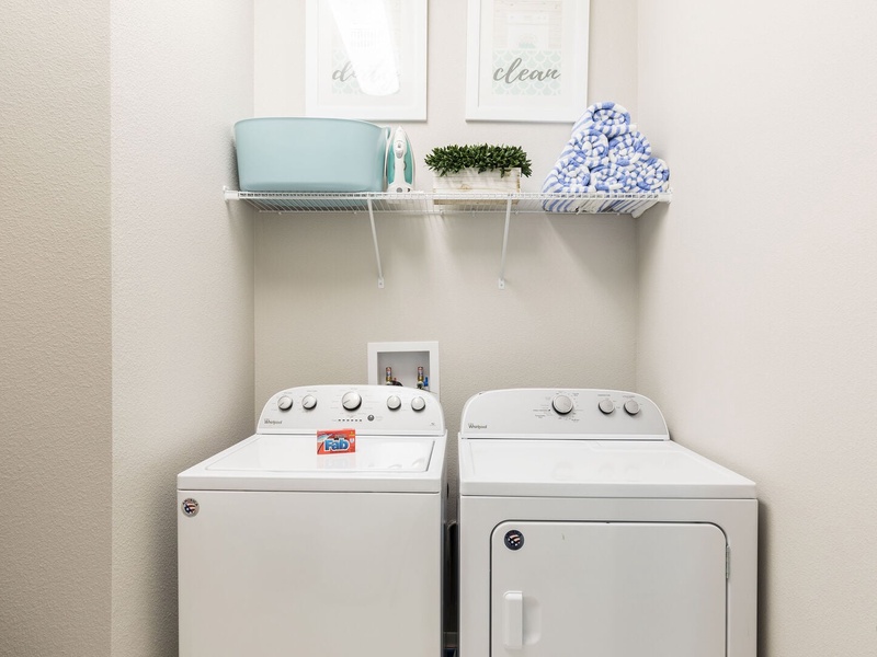 Need to do laundry? There is a washer and dryer at the unit.