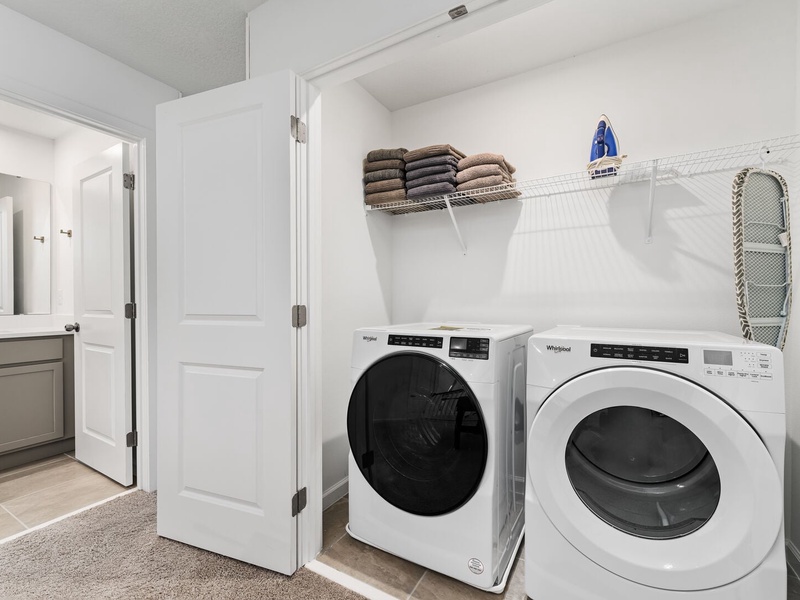Need to do laundry? There is a washer and dryer at the unit.