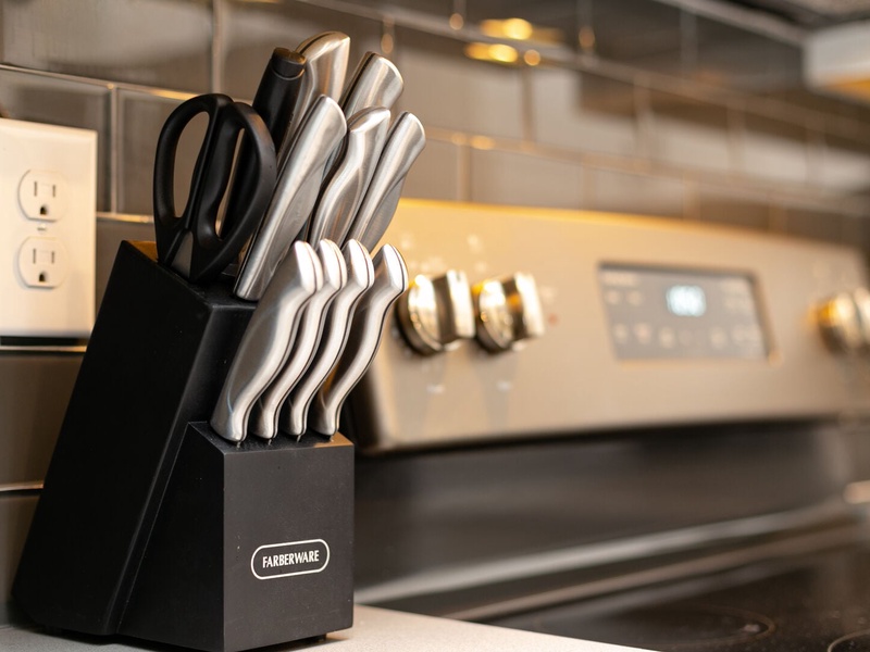 Stainless steel appliances.