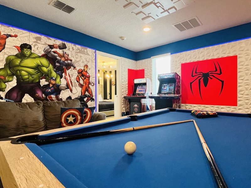 Test your skills with a fun game of pool.