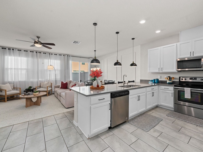 Enjoy open-concept spaces, perfect for gathering with family and friends during the holidays!