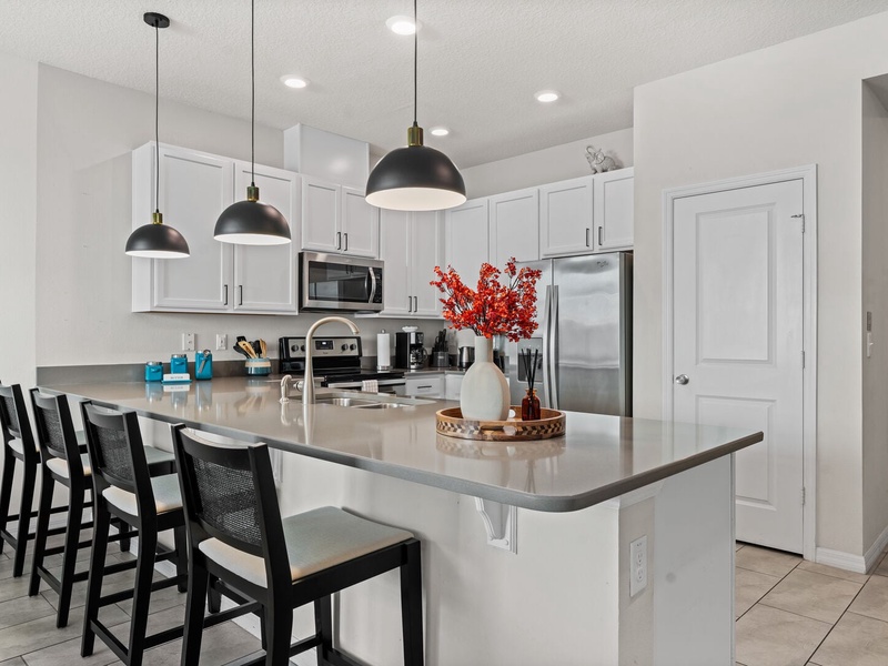 Enjoy cooking and sharing delicious meals in our fully equipped kitchen.
