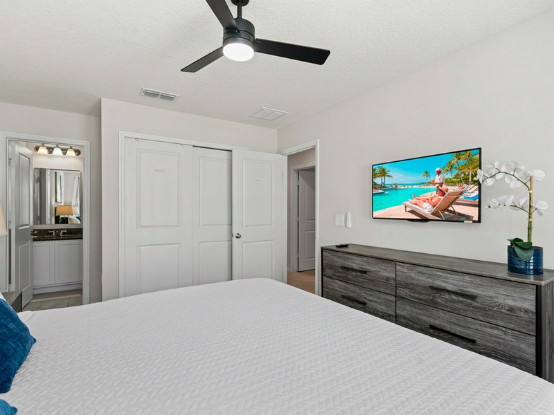 Each bedroom comes with its own TV for your convenience and comfort.